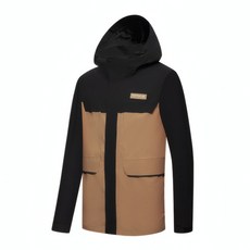 TECTOP探拓戶外男款1445165鵝絨兩件式衝鋒衣外套，防風防水透濕，90%鵝絨保暖，黑金圓點熱能反射