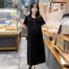 임산부 원피스 브이넥 반팔 태교여행 임부복 하객룩