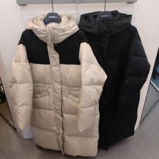 [국내매장 정품] 클라이드앤 클라이드엔 여성 배색 롱 다운 후드 점퍼 S FMDDU921F 637982