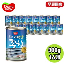 동원 자연산꽁치 300g 16개 무/배/김치꽁치찌개