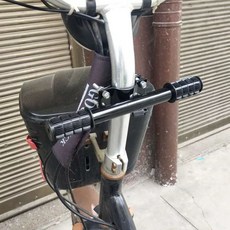 두우둥 두발자전거보조손잡이 균형 보조 중심 안전바, 1개, 직선 검정 손잡이 커버