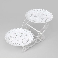 홈카페 감성 하트 애프터눈 티트레이 접시 케이크 스탠드 2단