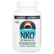 소스내츄럴스 Source naturals NKO Neptune Krill Oil 500 mg 120 softgel, 1개, 120정