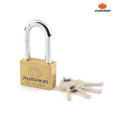阿姊五金 PUMPKIN 長樑銅掛鎖 十字鎖 銅鎖 門鎖 鎖頭 加長鎖樑, 1個, 35MM