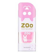 ZOO 兒童指甲油 14 粉嫩玫瑰兔 馬卡龍純色/櫻花粉 兒童生日禮物 小朋友生日禮物 女童玩具 可撕式 兒童指甲彩繪, 1個, 粉紅