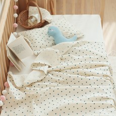 마롤로뜨 아기 러블리 하트 거즈 블랭킷, 블루_러블리 블랭킷