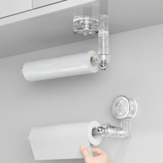 탈부착가능 허니앤코 강력흡착식 무타공 키친타올걸이, 1개, 투명