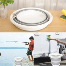 캠핑카 세차 청소 접이식 대용량 바스켓 차량세차용품 휴대용 차량용 차대야 차바가지 바께스 바케스, one color, 30L