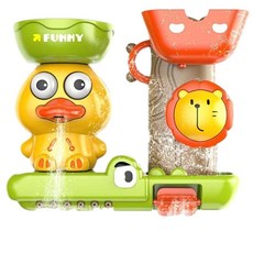 FUNNY 兒童浴室戲水 萌鴨噴水轉轉樂玩具, 浴室戲水小鴨子 郵購盒, 1個