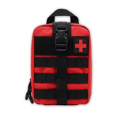 HiLiBoom 메디컬 파우치 방수 경량 수납 응급 처치 여행 등산 아웃도어 캠프 방재 구급용 262230, 레드