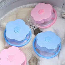 세탁볼 세탁기망 꽃형필터 먼지제거 세탁용품, 거름망 블루