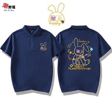 潮野屋 探月福兔 星球 POLO衫 短T 可愛潮流街頭創意休閒穿搭 WPD-735