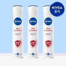 니베아 데오드란트 스프레이 드라이콤포트, 3개, 200ml