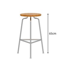 홈바 체어 아일랜드 75cm 의자 식탁 높은 블랙, 65cm 높이 티크