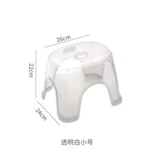 優選 萌粒收納盒 桌面展示架帶蓋防塵簡約盲盒手辦玩偶儲存盒收納凳子 公仔展示盒, 1個, 元寶凳透明 小號