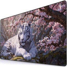 타이거 XXL 대형 마우스패드 900x400x3mm 고해상도 인쇄 미끄럼 방지, 1개, 호랑이.3