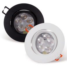 더쎈 LED 다운라이트 3인치 5W 에코 직회전 매입등 AC타입 세트, 블랙바디 전구색(노란빛), 1개