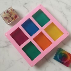아로마 모스큐브 비누 DIY 6구 실리콘 몰드 직사각, 본상품