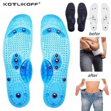 KOTLIKOFF 16 자석 마사지 깔창 아치 서포트 테라피 슬리밍 신발 패드 발 지압 바디 디톡스 1 쌍, 02 S EU 3540, 01 Black1 Pair