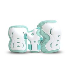 벨랑 인라인스케이트 성인보호대 손목+팔꿈치+무릎 세트 자전거 킥보드, 1개, 민트
