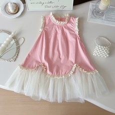 Arbea 女童洋裝 無袖網紗公主裙