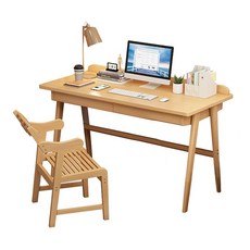 宅配 原木色學書桌 電腦桌 辦公桌 學習桌 簡易書桌，多功能穩固耐用, 原木色學書桌 (80cm寬) 單桌, 原木色