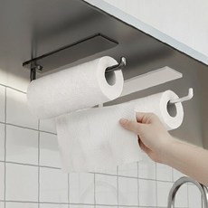 자석 키친타올 거치대 주방 행주걸이 수건 홀더 벽부착 휴지걸이 다용도 정리 수납, 1개, 다크그레이