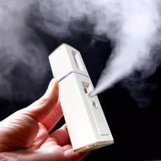 워터톡톡 나노입자 미스트기 고급형 휴대용 미니 가습기 충전식 수분공급 안개분사 건조 피부관리 스프레이, 1개, 화이트