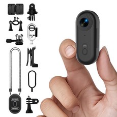 RUNHome 방수 4k 액션캠 WiFi 바디캠 유튜브 자전거 오토바이 + 64GB 메모리, 블랙