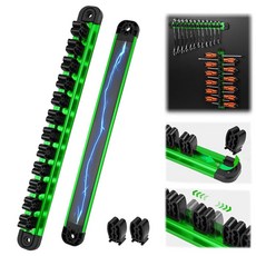 마그네틱 드라이버 정리함 및 렌치 14슬롯 홀더 공구 상자 서랍 벽걸이 보관용 알루미늄 레일 (공구 미포함), 마그네틱 스크루 드라이버 오거나이저 및 렌치 오거나이저, 1