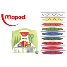 X.H. Baby【法國 Maped】創意花邊剪刀禮盒10入組，玻璃纖維安全剪刀，激發孩子想像力與創造力，安全圓角設計，世界專利認證, 1個