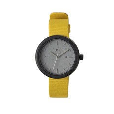 YOT WATCH 손목시계 여성 아날로그 지속 가능한 시계 방수 요트 시계 32mm Mustard 겨자 A3-YW32MS