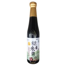 南投縣草屯鎮農會 糙米醬油420ml 無麩質 糙米釀造醬料, 1個, 【一罐】糙米醬油420ml(超商限4罐)