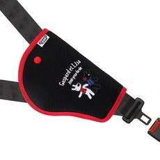 가스파드와 리사 어린이 어깨끈 안전벨트가드 자동차 아동 안전벨트 가이드 차량용 안전띠 위치조절 패드 YKM, 블랙, 1개