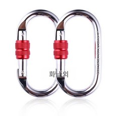 등산용 더블 시브 풀리 클라이밍 플레이트 동굴 도르래, O자형 잠금 버클 2개