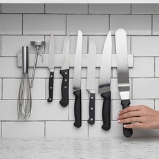 304스텐사용 올스테인레스 프레임 자석 칼꽂이 40cm, 1개, 실버