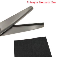 Swayboo 고탄소강 블레이드 재단사 절단 가위 PVC 손잡이 재봉 23.5cm 지그재그 드레스 수제 직 슬라이스 가위, [10] 2MM Triangular Tooth, [10] 2MM Triangular Tooth, 1개