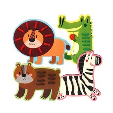 유아 끈꿰기 놀이 카드 공룡 동물 소근육 발달 집중력 향상 교육 교구 장난감, 1개