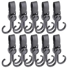 유모차 후크 걸이 다용도 액세서리 가방 수납 정리 고리, 10개