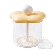 Pubcontti 페이스 워시용 폼 휩 메이커 구름 모양 뚜껑이 있는 페이셜 클렌저 포밍 도구 스킨 케어 뷰티 233766, 옐로우