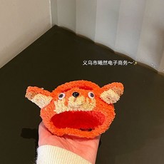 蓋瑞蛇頭套手工鉤織毛絨頭套 瘋狂動物城尼克狐狸玩偶裝飾, 尼克狐~頭套, 1個