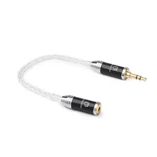하이파이 헤드폰 어댑터 퓨어 실버 Aux 케이블 3.5mm 암 스플리터 이어폰 익스텐션, 04 0.12, 01 3.5 to 3.5 Female