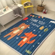 加厚卡通遊戲地墊 嬰兒爬行墊 絎縫防滑 兒童客廳爬爬墊, 俏皮睫毛(圖七)