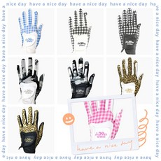 Fit39 彈性高爾夫手套 S號18至20號 花色格紋 舒適透氣 提升握感, 黑豹紋,單只／戴左手, 1個