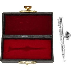 은색 플루트 브로치 미니 모양 핀 빨간색 벨벳 안감 악기 케이스 포함 음악 애호가를 2132789, 은색 플루트 브로치 미니 모양 핀 빨간색 벨벳 안감 악
