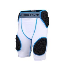 JABSKAN 청소년용 프리미엄 5패드 풋볼 불 러쉬 거들 최고의 보호 및 성능 - 내구성이 뛰어나고 가볍고 편안합니다. (화이트 YM)