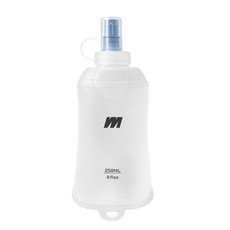 미올로 소프트 플라스크 휴대용 스포츠 러닝 물병, 1개, 250ml, 화이트