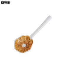 DFMEI 秋月系列 高溫手工彩繪陶瓷餐具盤碗碟套裝 飯碗菜盤面碗簡約盤碗, 1個, QJ815 6.25英寸勺子, 參考詳情