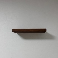 인테리어 무지주 원목 벽선반, 1단, 블랙