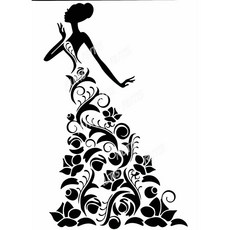 A40-0284 蝶古巴特DIY簍空模板, 1個